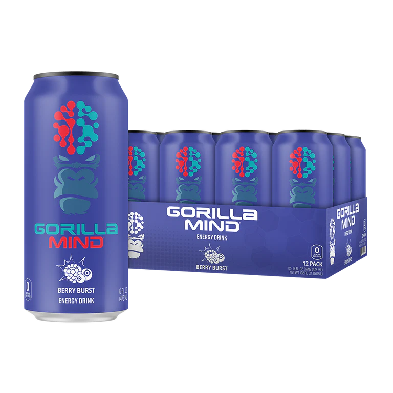 Berry Burst Flavor Gorilla Mind Energy Drink