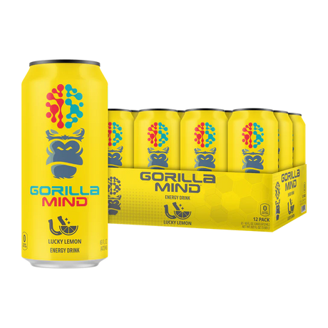 Gorilla Mind energy drink Lucky Lemon