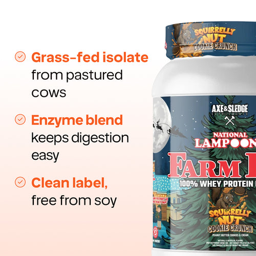 AXE & SLEDGE FARM FED — Grass-Fed 100% Whey Protein Isolate, 25g