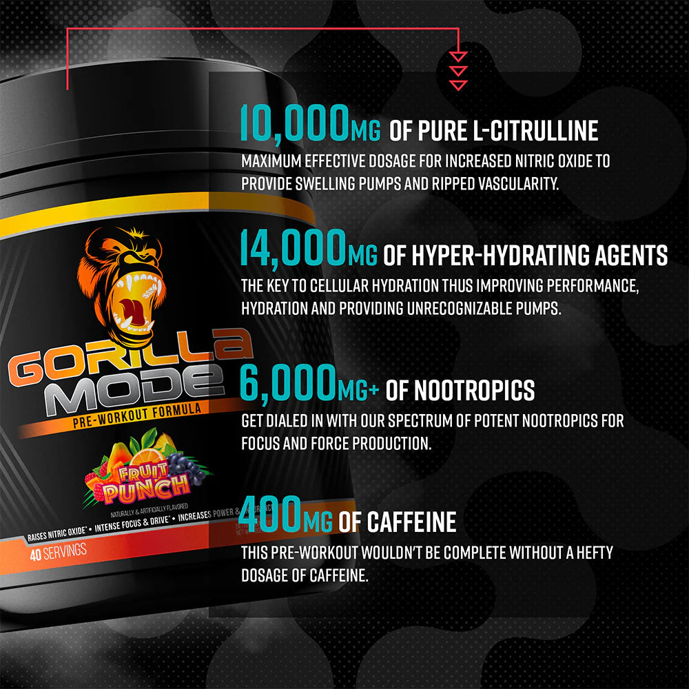 Gorilla Mode Pre Workout - Massive Pumps by Gorilla Mind