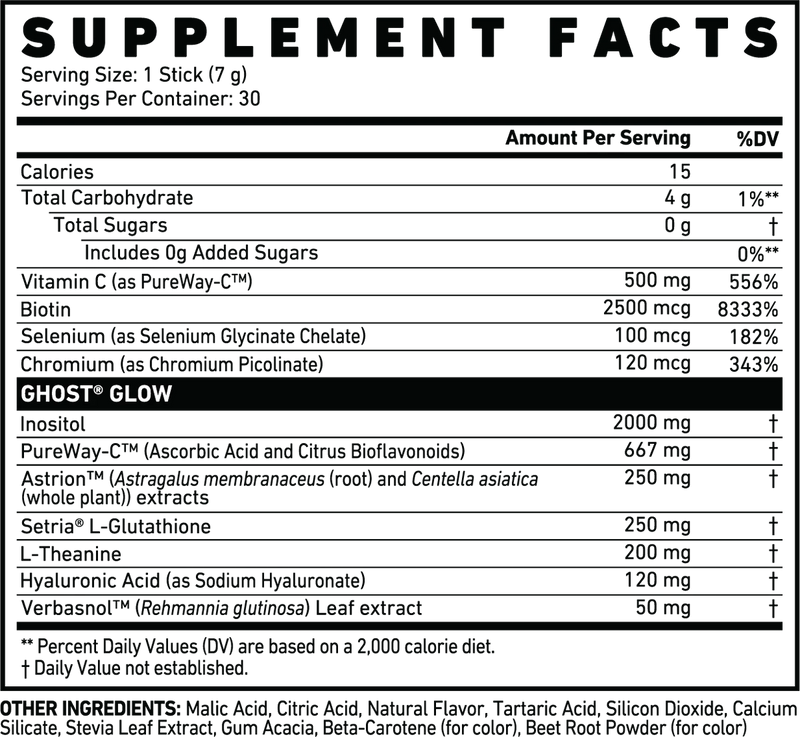 Ghost Glow Stick Packs – Skin, Gut & Beauty Support with Inositol & Hyaluronic Acid