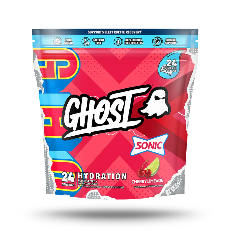 Ghost Hydration and Electrolyte Sticks Sonic Cherry Lime Sugar Free