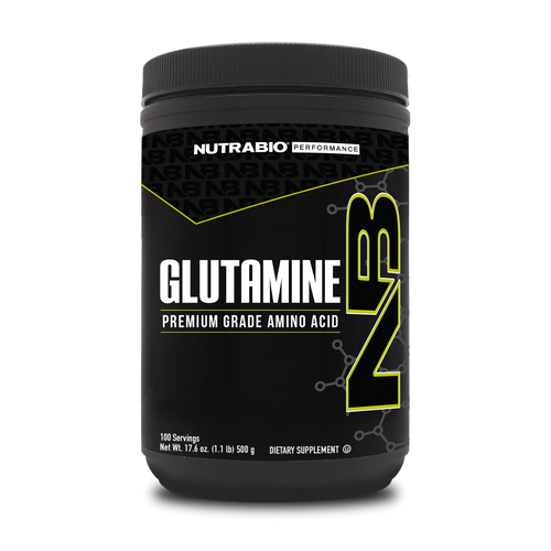 NutraBio Glutamine 100 Servings pure L-Glutamine powder