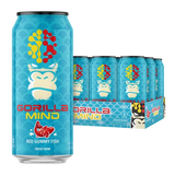 Gorilla Mind energy drink Red Gummy Fish 12 pack case