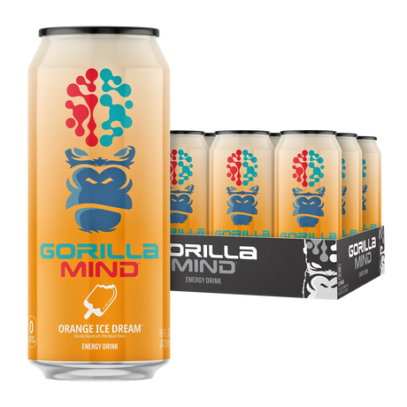 Gorilla Mind Energy Drink Orange Ice Dream