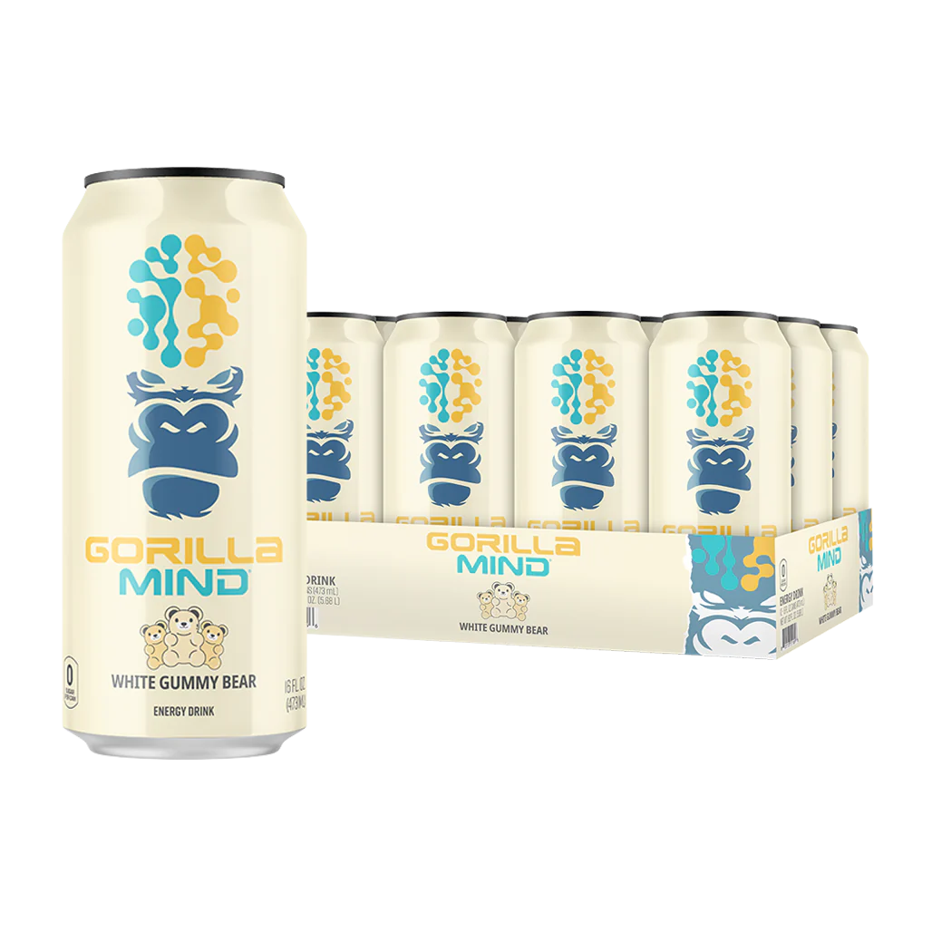 Gorilla Mind energy drink White Gummy Bear