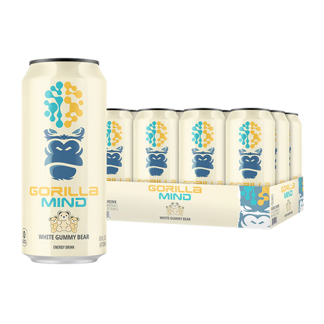 Gorilla Mind energy drink White Gummy Bear