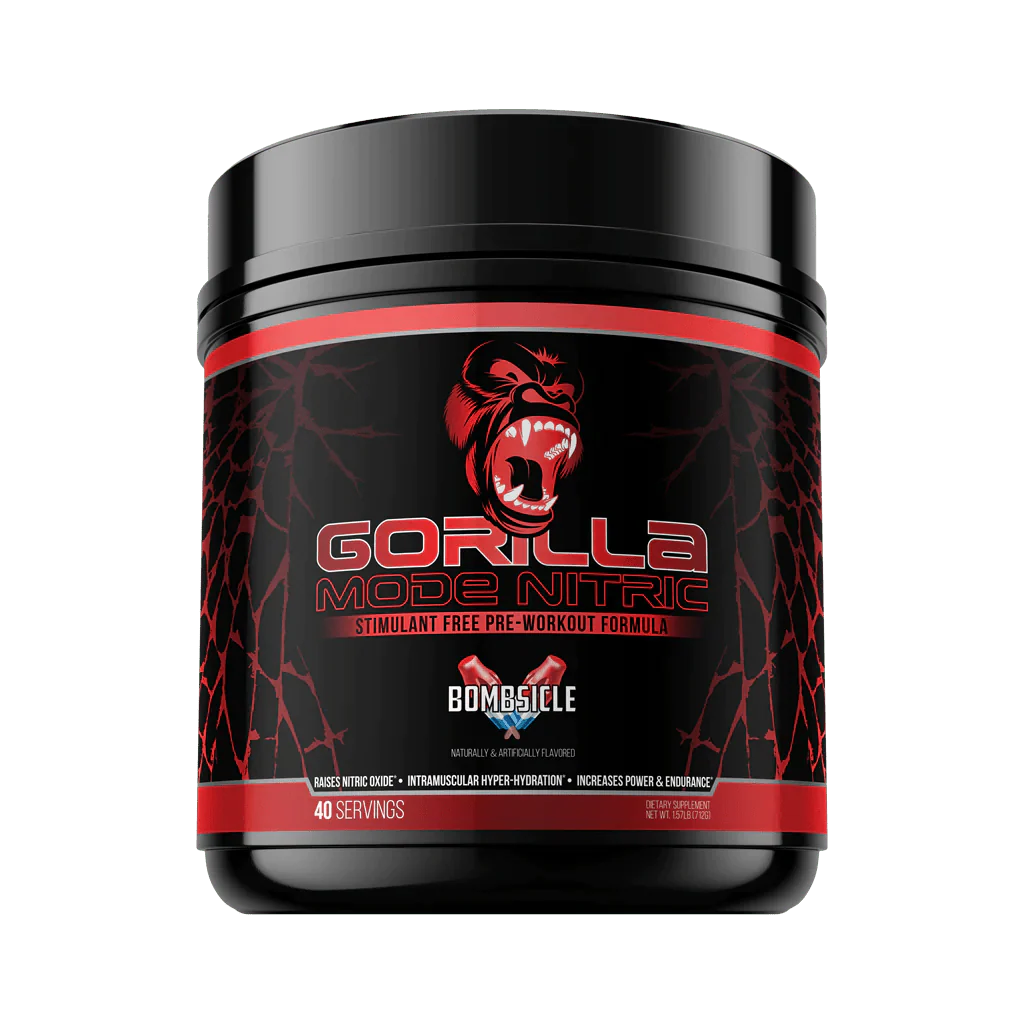 gorilla mode nitric bombsicle flavor stim free preworkout