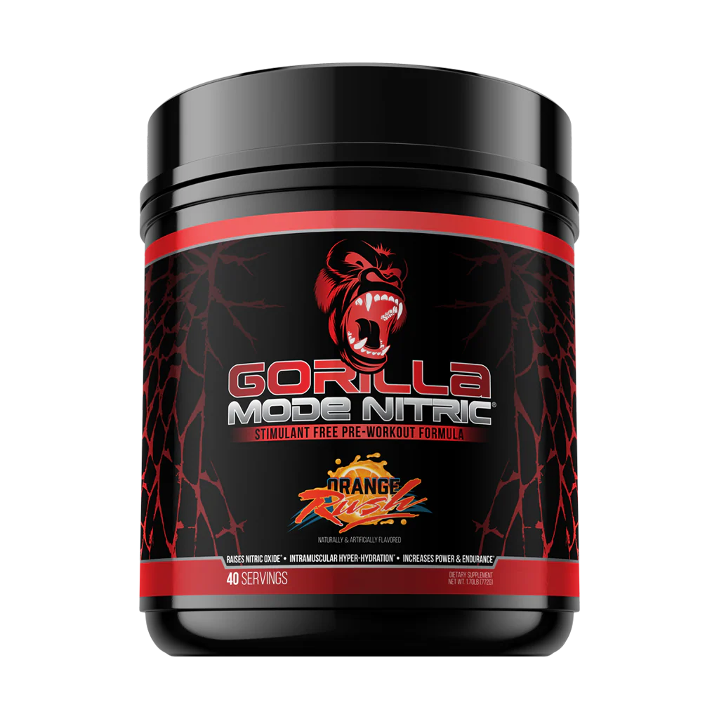 gorilla mode nitric orange rush stim free preworkout