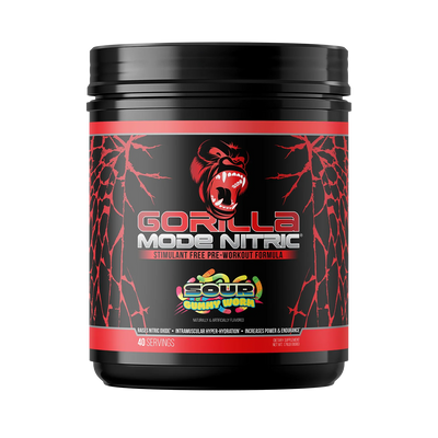 Gorilla Mode Nitric Stim-Free Pre workout Sour Gummy Worm