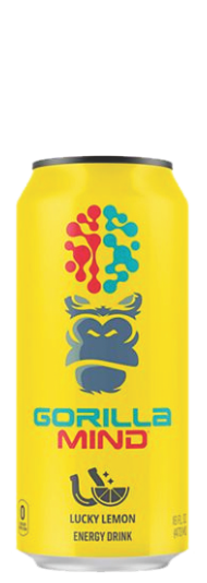 Gorilla Mind Lucky Lemon energy drink 