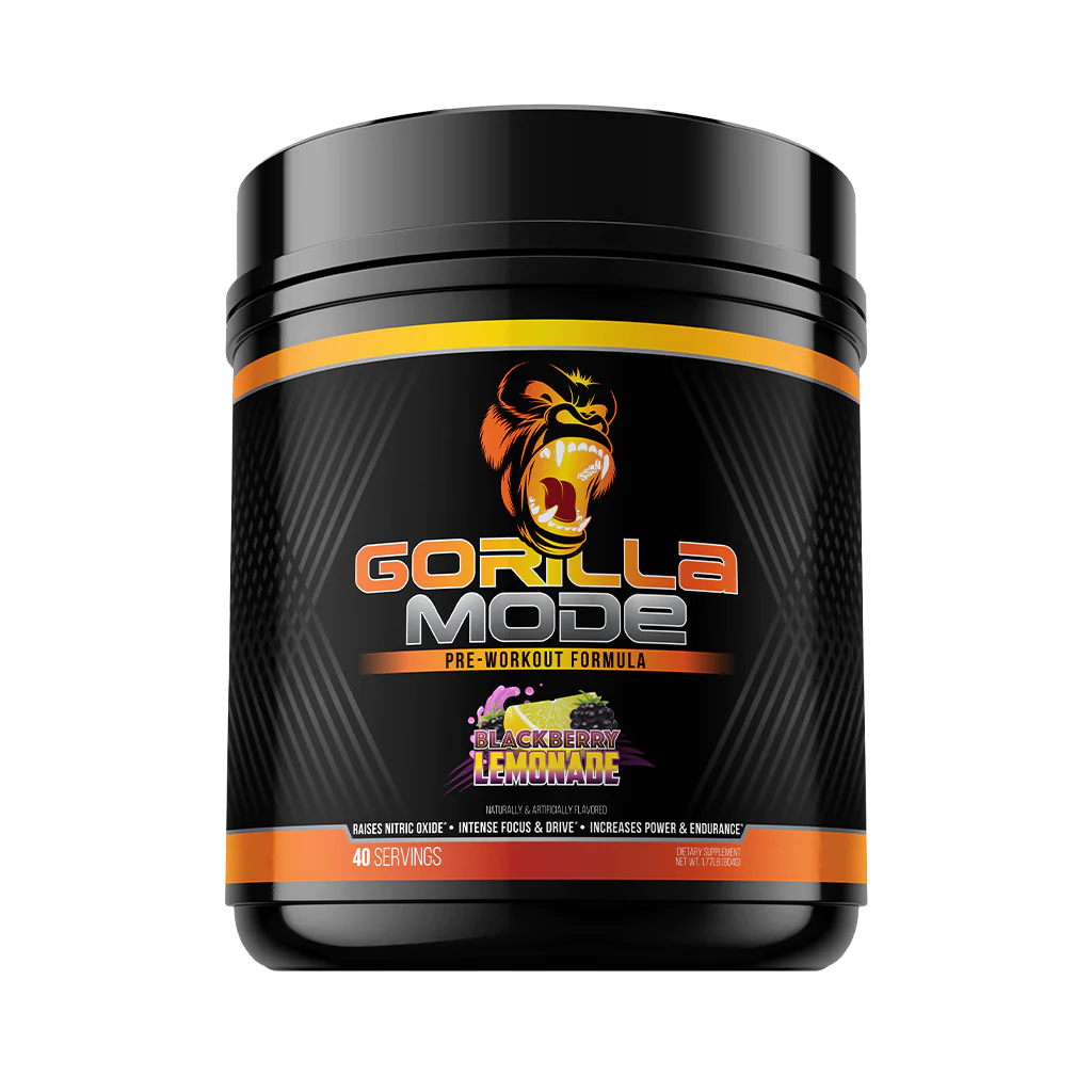 Gorilla Mode Pre workout with Creatine by Gorilla Mind supplements in Blackberry Lemonade