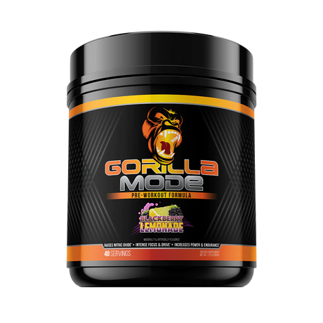 Gorilla Mode Pre workout with Creatine by Gorilla Mind supplements in Blackberry Lemonade