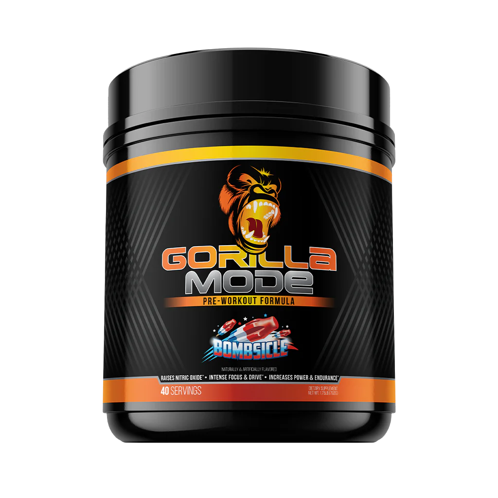 Gorilla Mind Gorilla Mode Pre workout with creatine in Bombsicle flavor