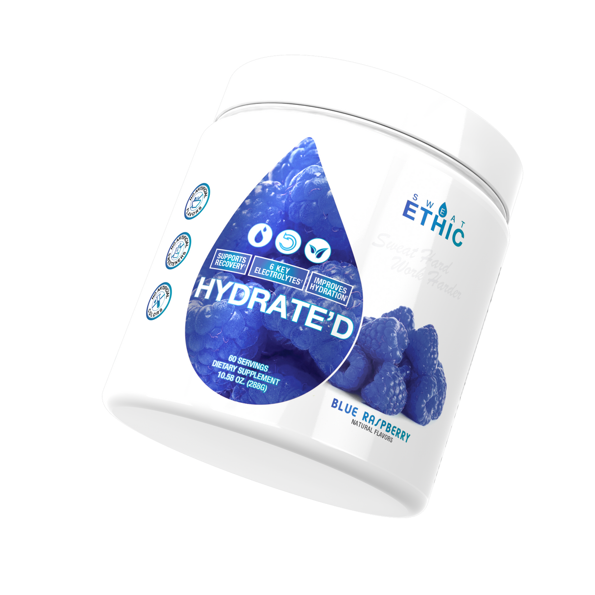 HYDRATE'D ELECTROLYTES - Electrolytes & Minerals ( 60 Servings ) by Sweat Ethic