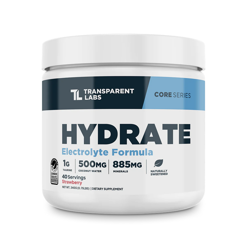 Transparent Labs Hydrate Electrolyte Natural Strawberry
