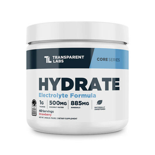 Transparent Labs Hydrate Electrolyte Natural Strawberry