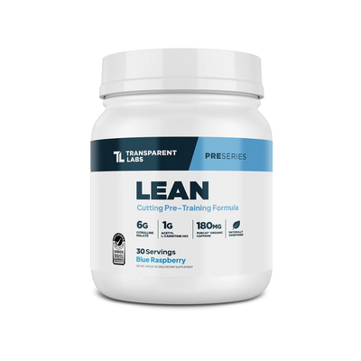 Transparent Labs Lean Pre-Workout – Clean Clinically Dosed Cutting Support with Natural Caffeine