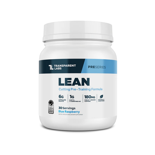 Transparent Labs Lean Pre-Workout – Clean Clinically Dosed Cutting Support with Natural Caffeine