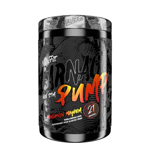 NutriFitt Carnage Pump (Non‑Stim) – Stimulant‑Free Pre‑Workout for Massive Pumps, Vascularity & Focus