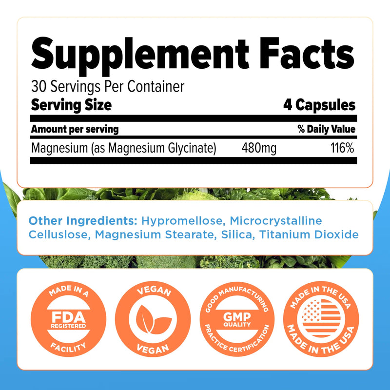 Magnesium Glycinate 480 120vcap