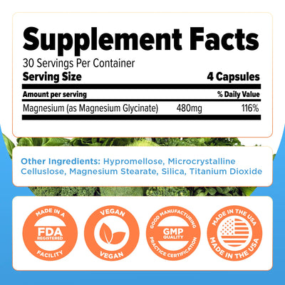 Magnesium Glycinate 480 120vcap