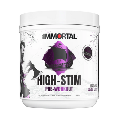 I Am Immortal High-Stim Pre Workout Grape Juice flavor