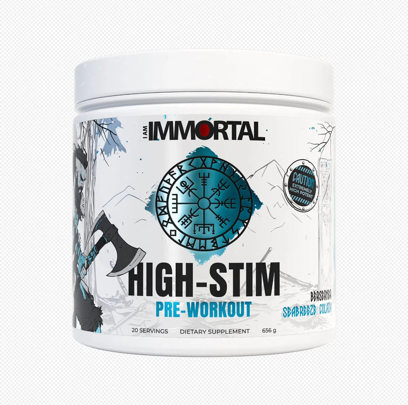 I Am Immortal High-Stim Pre Workout Seabreeze Colada flavor
