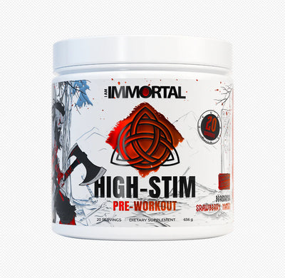 I Am Immortal High-Stim Pre Workout Strawberry Mango flavor