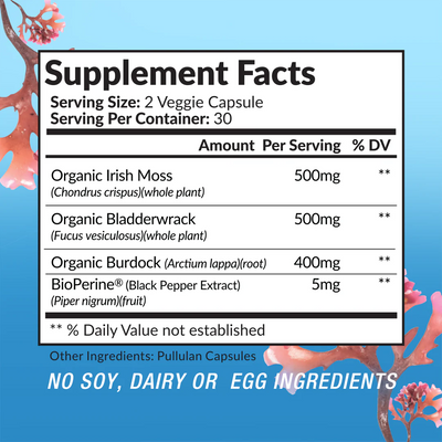 Irish Sea Moss with Bladderwrack and Burdock by SelfEvolve