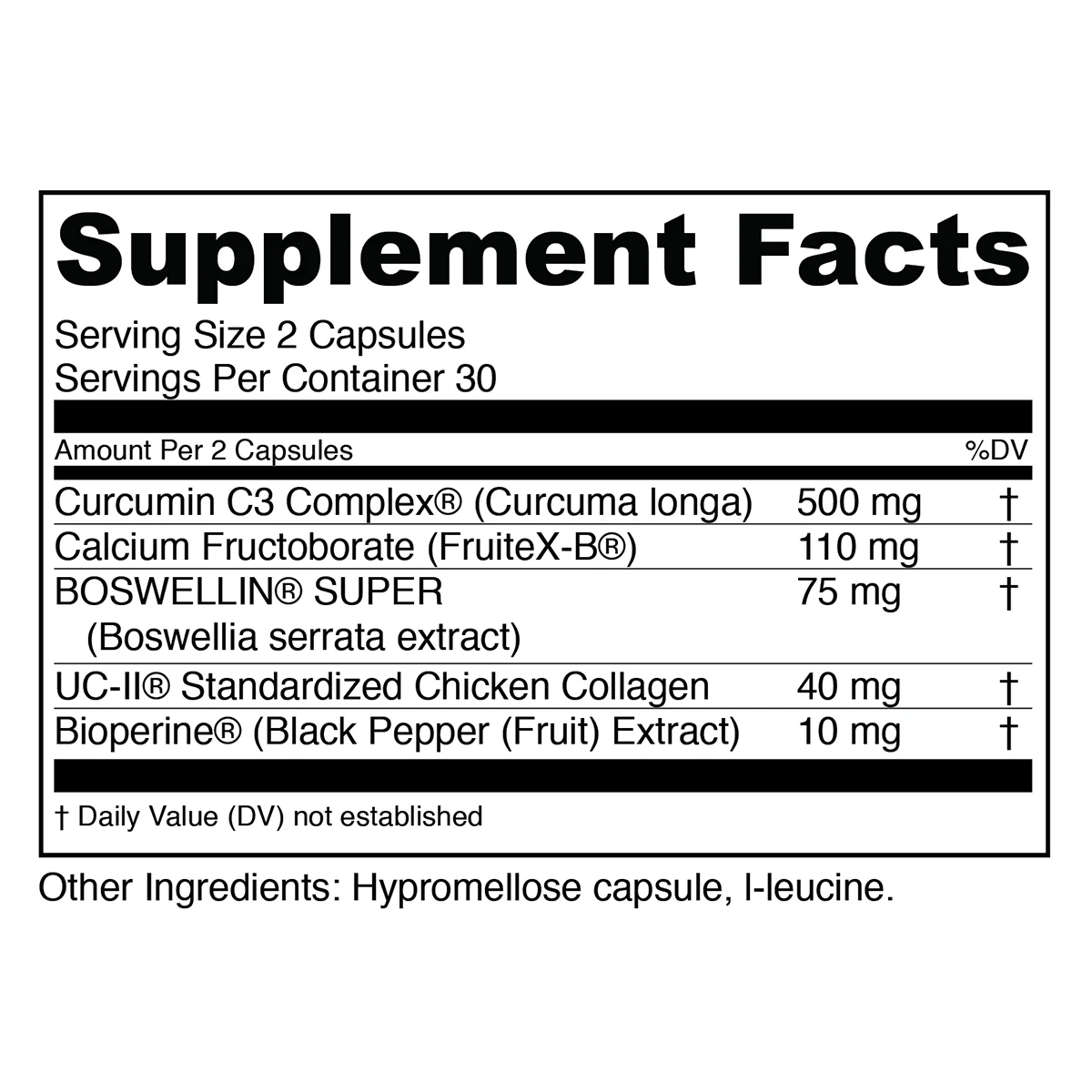 Joint Support Formula by Transparent Labs