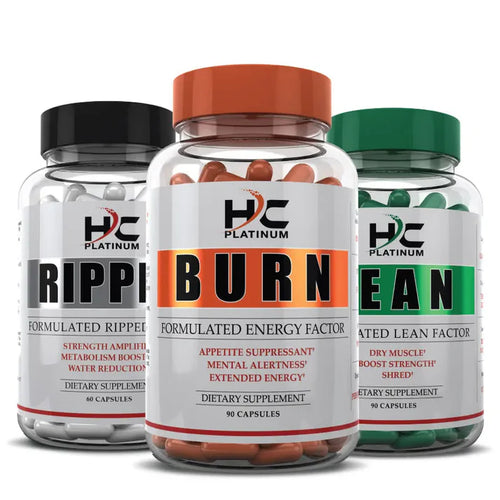 HC Platinum Lean & Cut Stack – Hardcore Burn, Hardcore Lean, Hardcore Ripped bundle