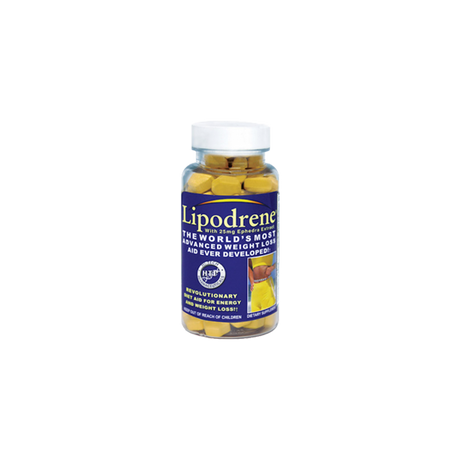 Bottle of Lipodrene on a white background
