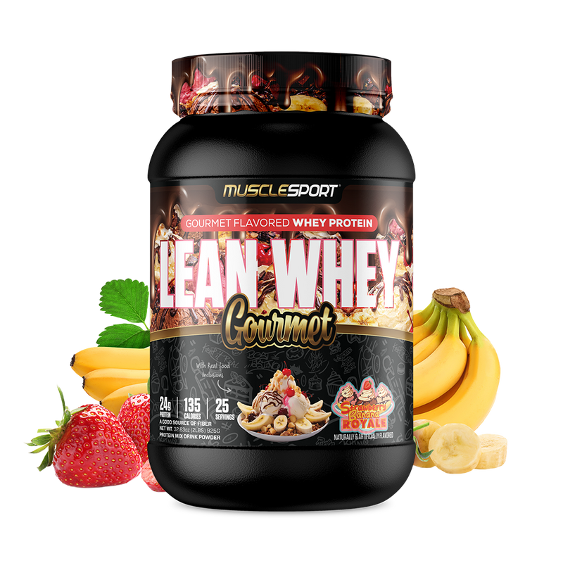MuscleSport Lean Whey Gourmet - Strawberry Banana Royale
