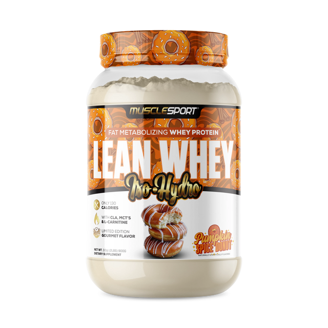 Muscle Sport Lean Whey Protein Isolate Powder Pumpkin Spice Donut 