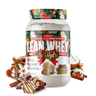 MuscleSport Lean Whey Iso Hydro protein powder Xmas Cookie Dough