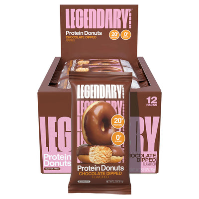 Legendary Foods Protein Donut – 10 g Protein, 0 g Sugar 12 Pack (24 Donuts).