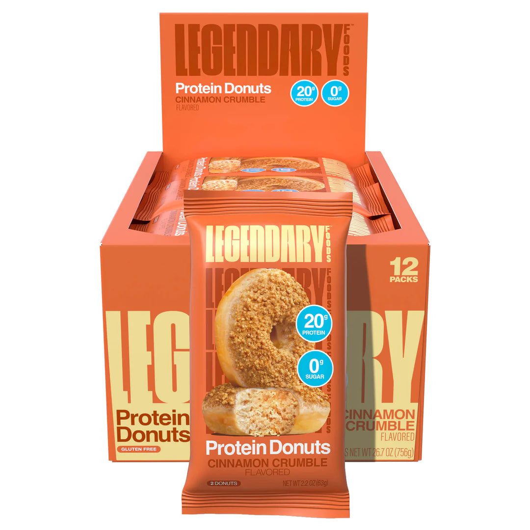 Legendary Foods Protein Donut – 10 g Protein, 0 g Sugar 12 Pack (24 Donuts).