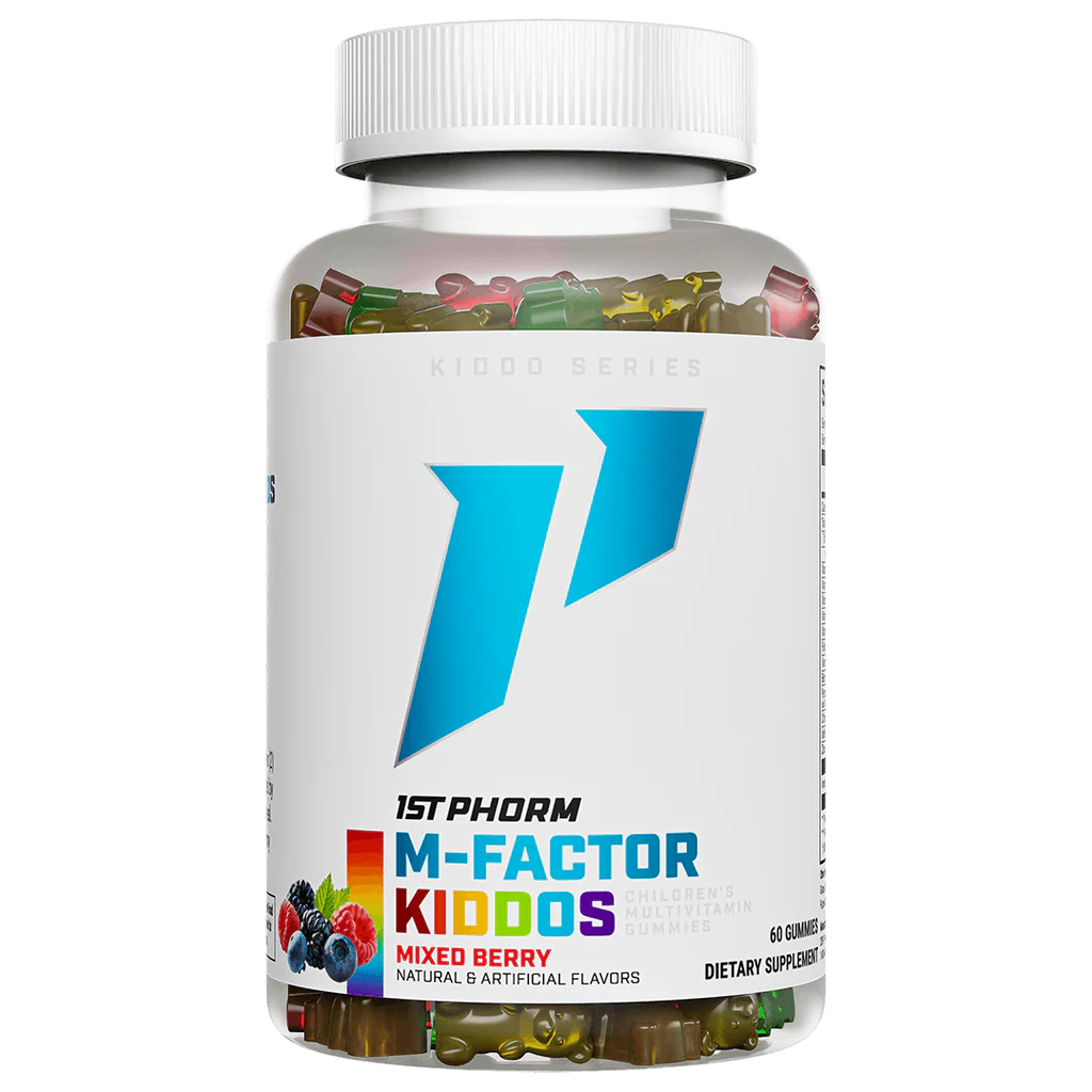 M‑Factor Kiddos by 1st Phorm – Kids Multivitamin Gummies (Mixed Berry)