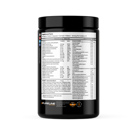 MV3 Daily Vitamin Packs by Pureline Nutrition