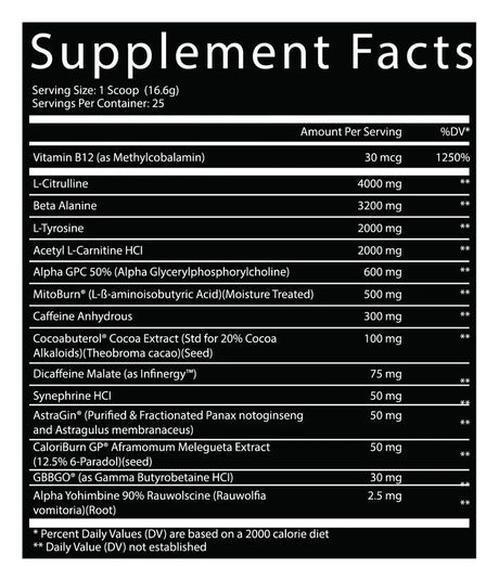 MANHATTAN PROJECT Thermo Pre-workout