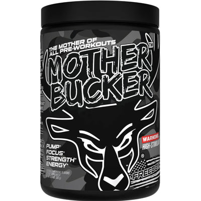 Mother Bucker High-stimulant Pre-workout by Bucked Up Supplements in Freedom Grape Flavor