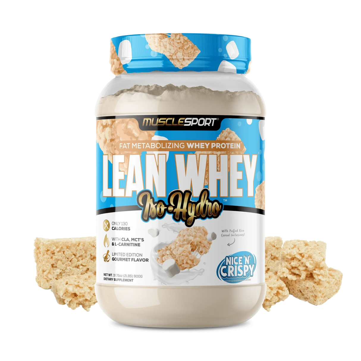 MuscleSport Lean Whey Iso Hydro protein powder Nice 'N' Crispy