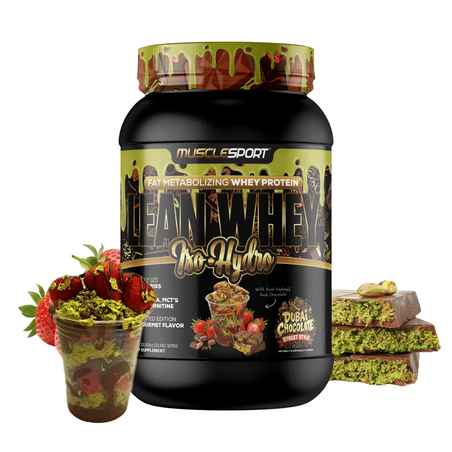 MuscleSport Lean Whey protein isolate Dubai Chocolate