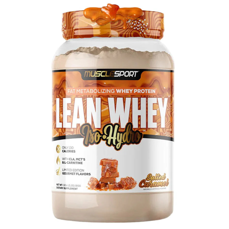 MuscleSport Lean Whey Protein Isolate powder Salted Caramel 