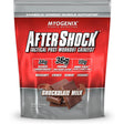 Myogenix AfterShock supplement package in shockocolate milk flavor on a white background