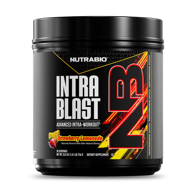NutraBio Intra Blast with BCAA's, EAA's, and Glutamine in Strawberry Lemonade flavor