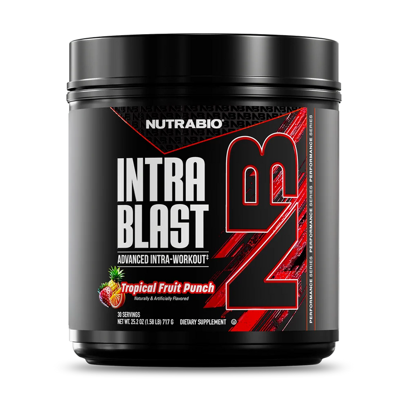 NutraBio Intra Blast with BCAA's, EAA's, and Glutamine in Tropical Fruit Punch flavor
