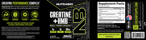 NutraBio Creatine Plus HMB 