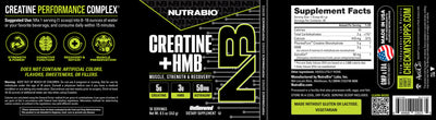 NutraBio Creatine Plus HMB 